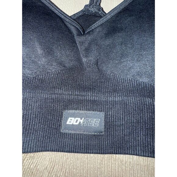 Bo+Tee Oxygen Acid Wash Seamless Sports Bra in Black/Gray, Size XS NWT - Picture 8 of 9